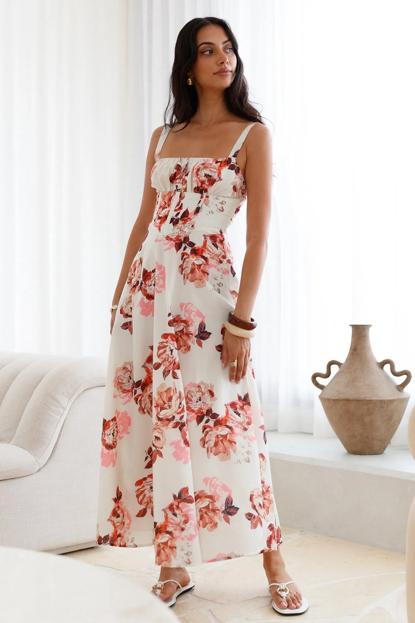 Palermo Mornings Midi Dress Cream sold by Fortunate One product image thumbnail 3
