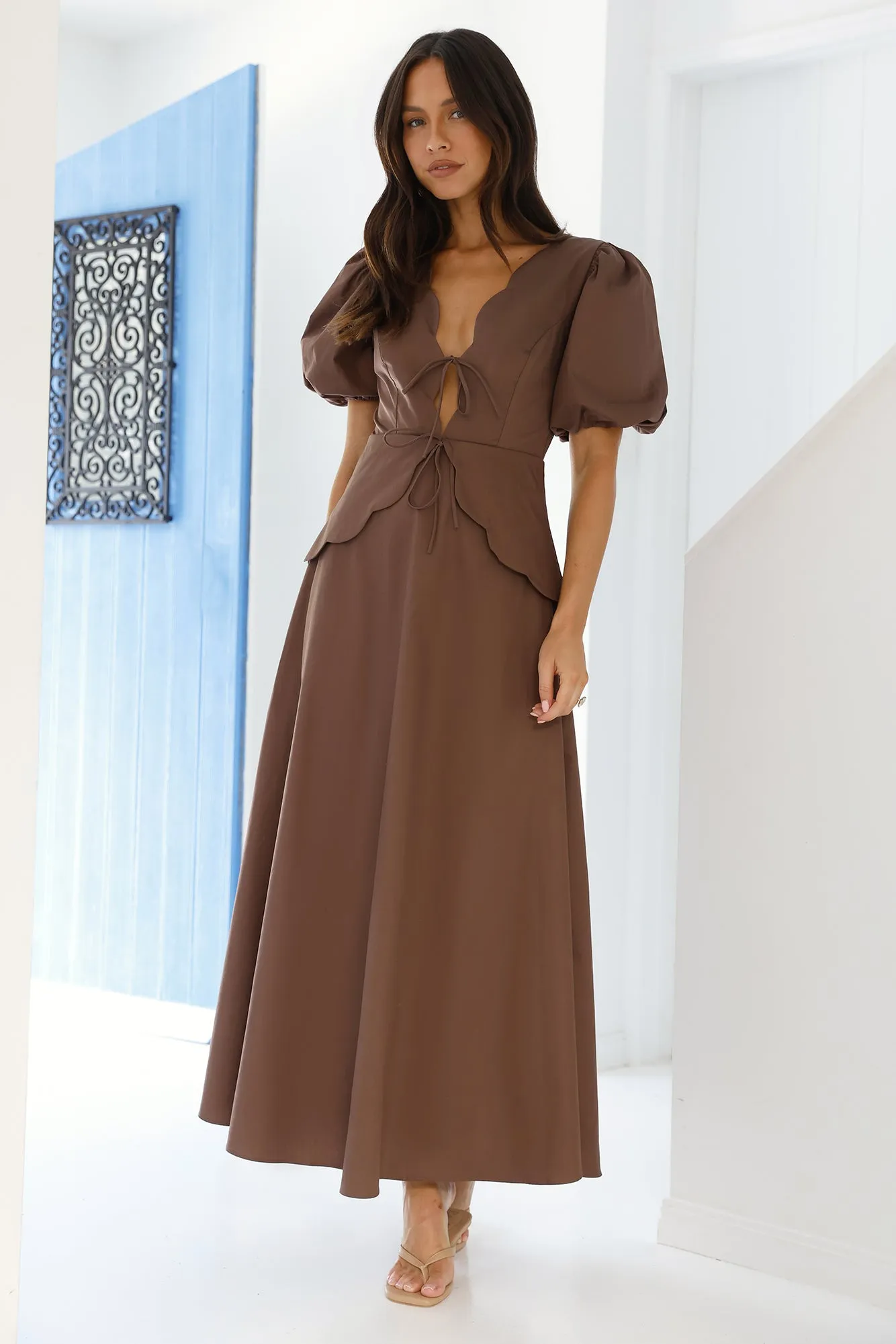 Dreamy Escape Maxi Dress Brown sold by Fortunate One product image thumbnail 4