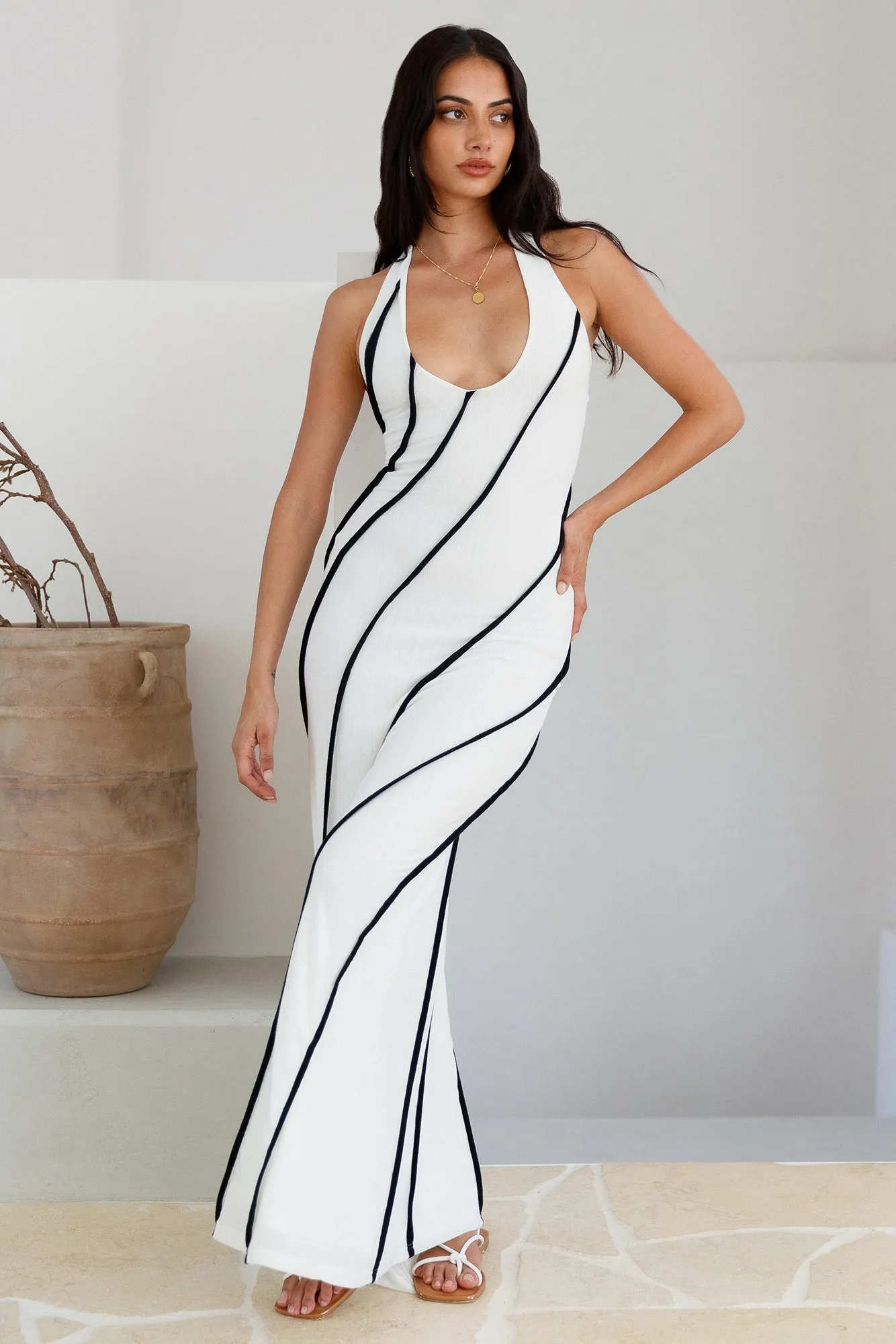 Althia Maxi Dress White sold by Fortunate One