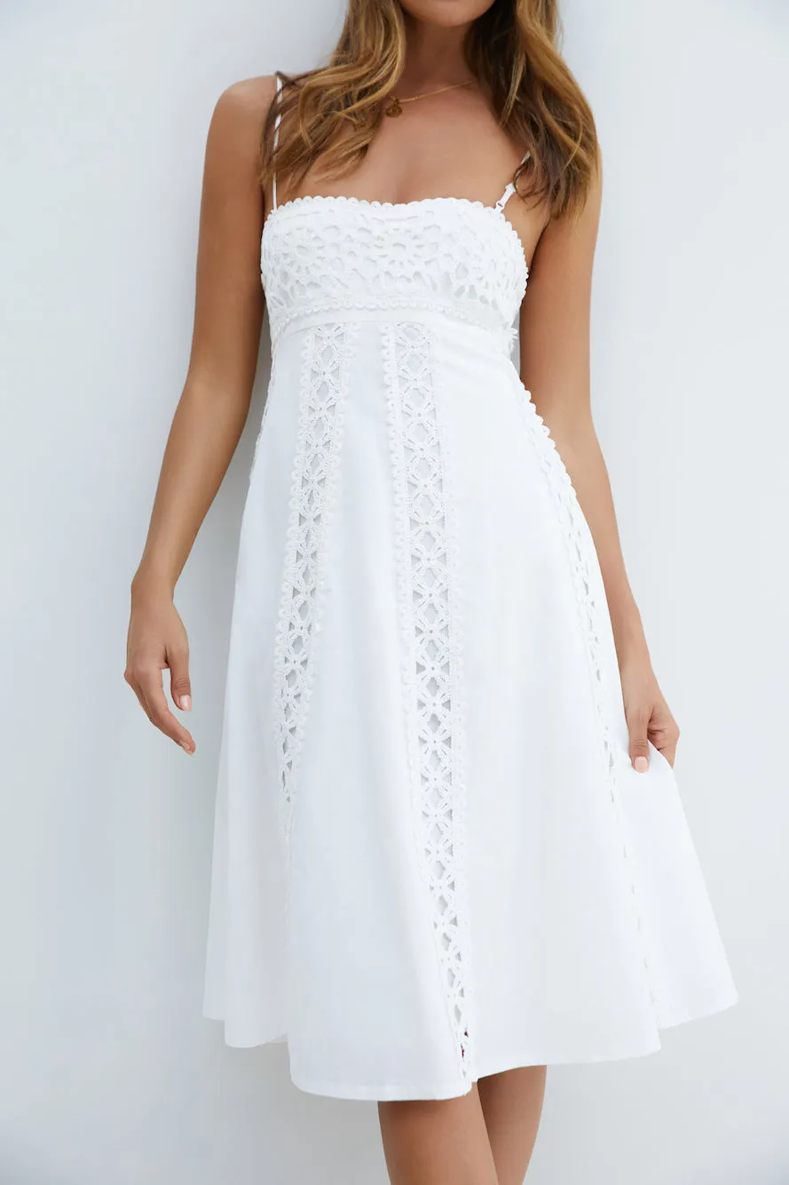 Celestial Midi Dress White sold by Fortunate One product image thumbnail 4