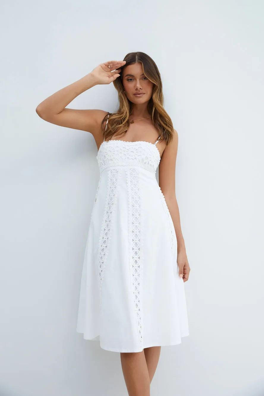 Celestial Midi Dress White sold by Fortunate One product image thumbnail 3