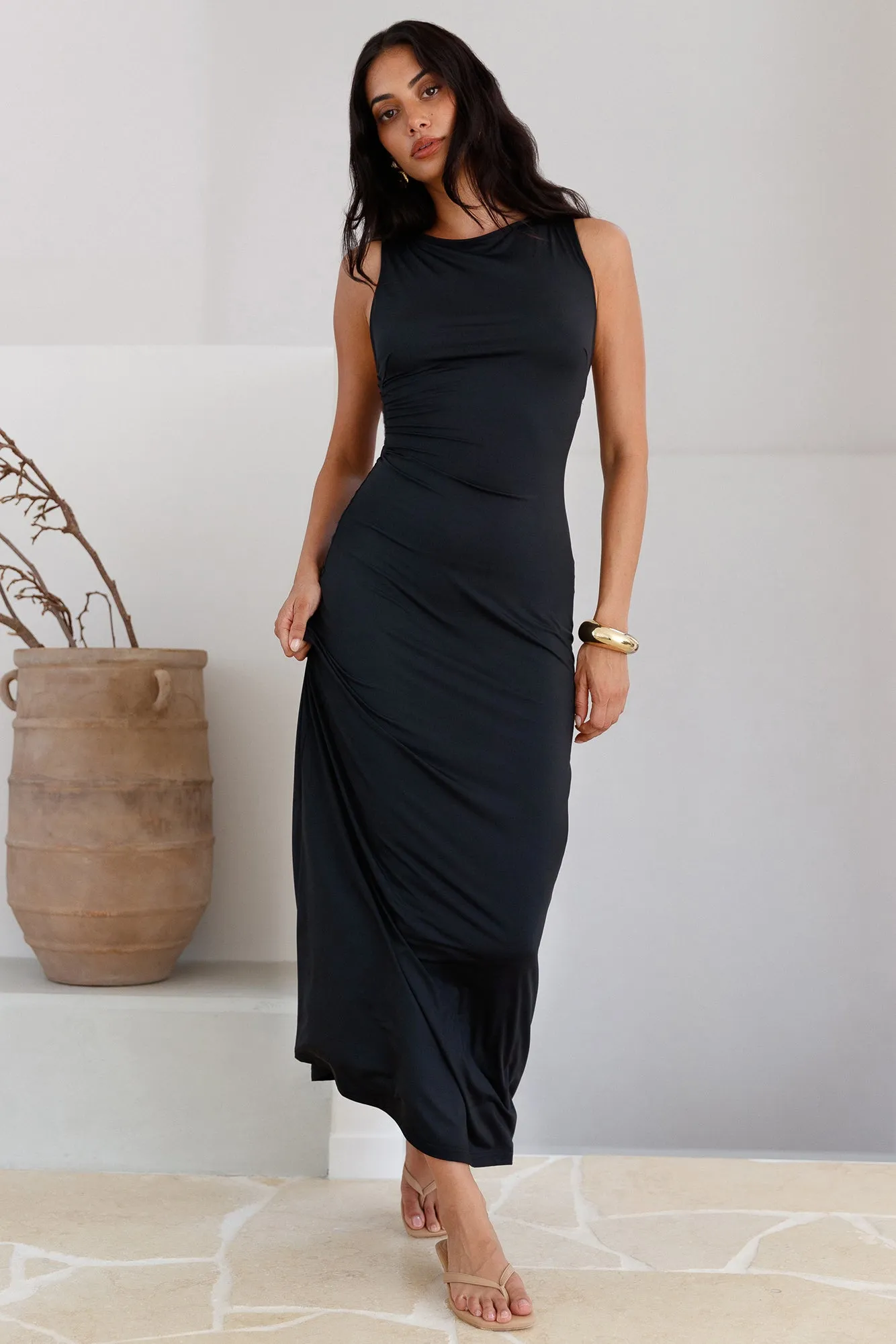 Alanna Maxi Dress Black sold by Fortunate One product image thumbnail 4