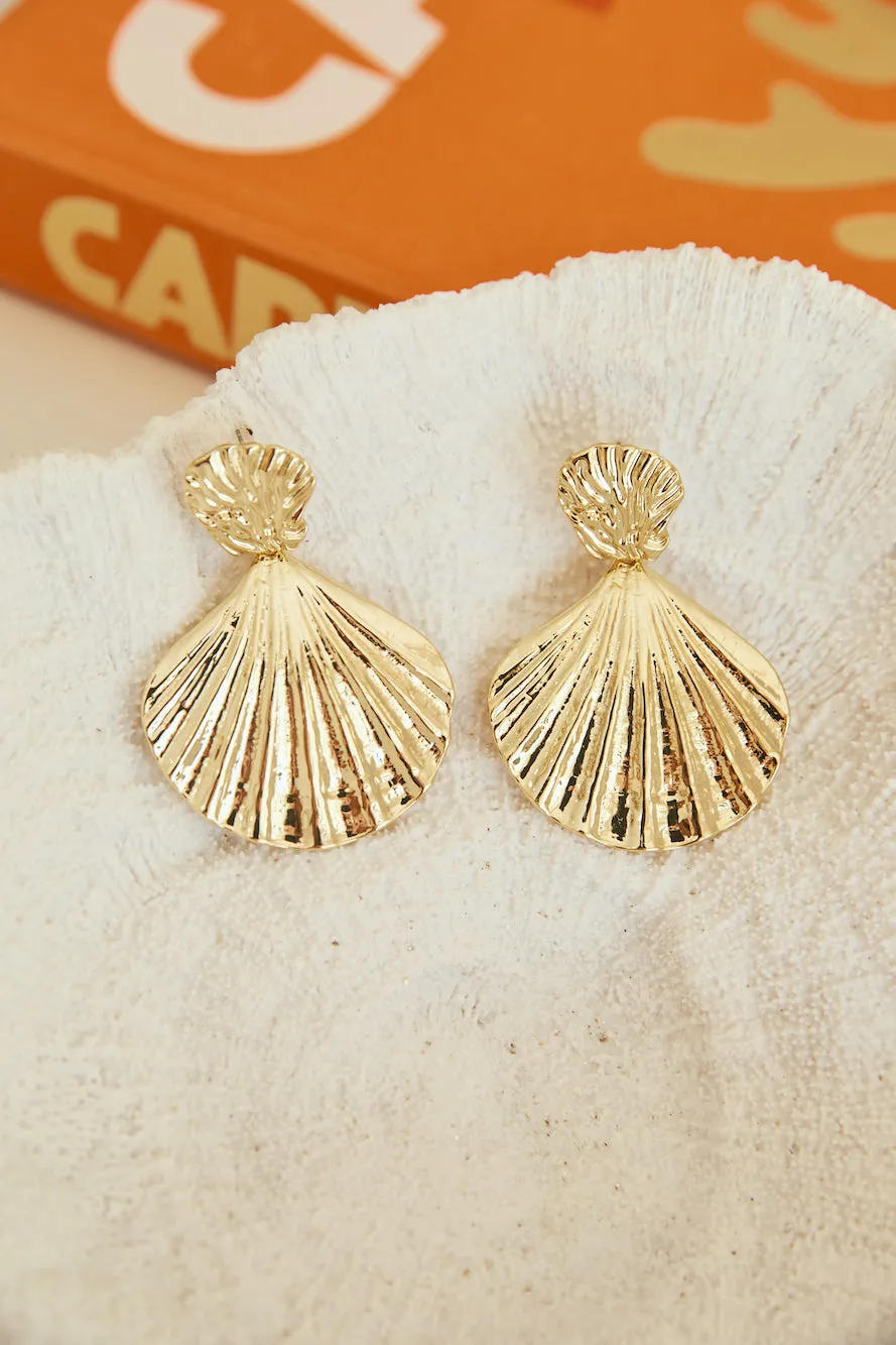 18K Gold Plated Sea Shine Earrings sold by Fortunate One product image thumbnail 2