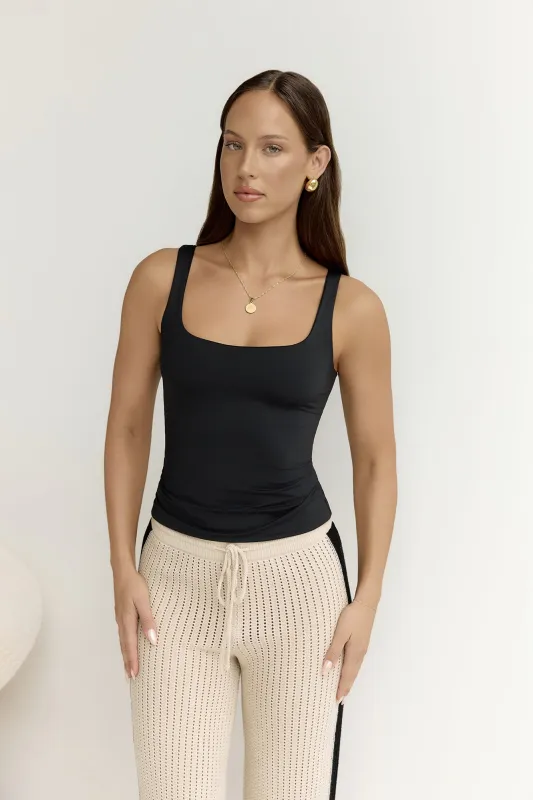 BASE Everyday Staple Singlet Top Black sold by Fortunate One