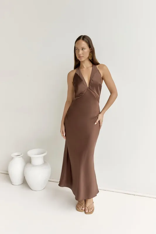To The Dreamers Maxi Dress Brown sold by Fortunate One