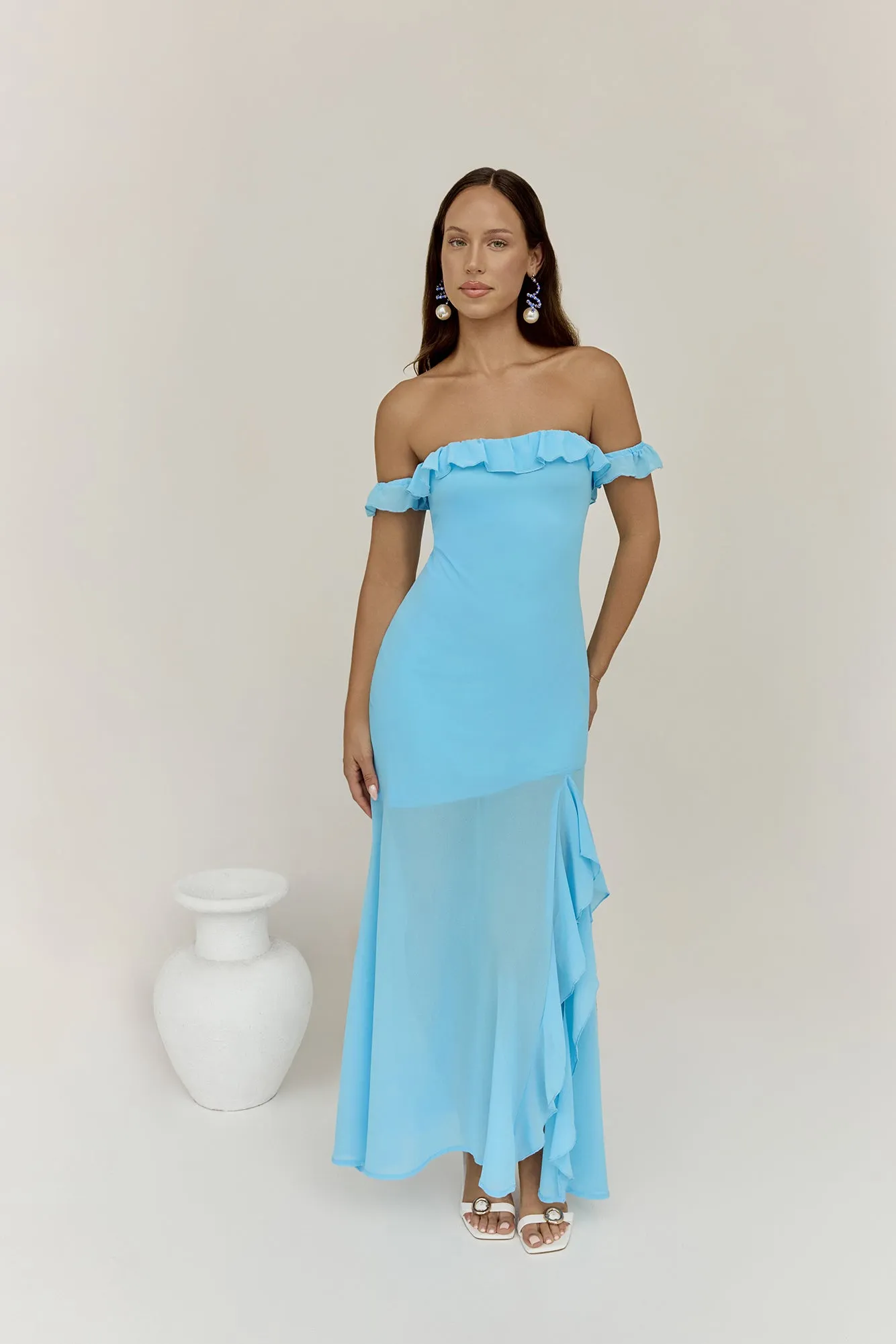 Chasing Waves Maxi Dress Blue sold by Fortunate One product image thumbnail 5