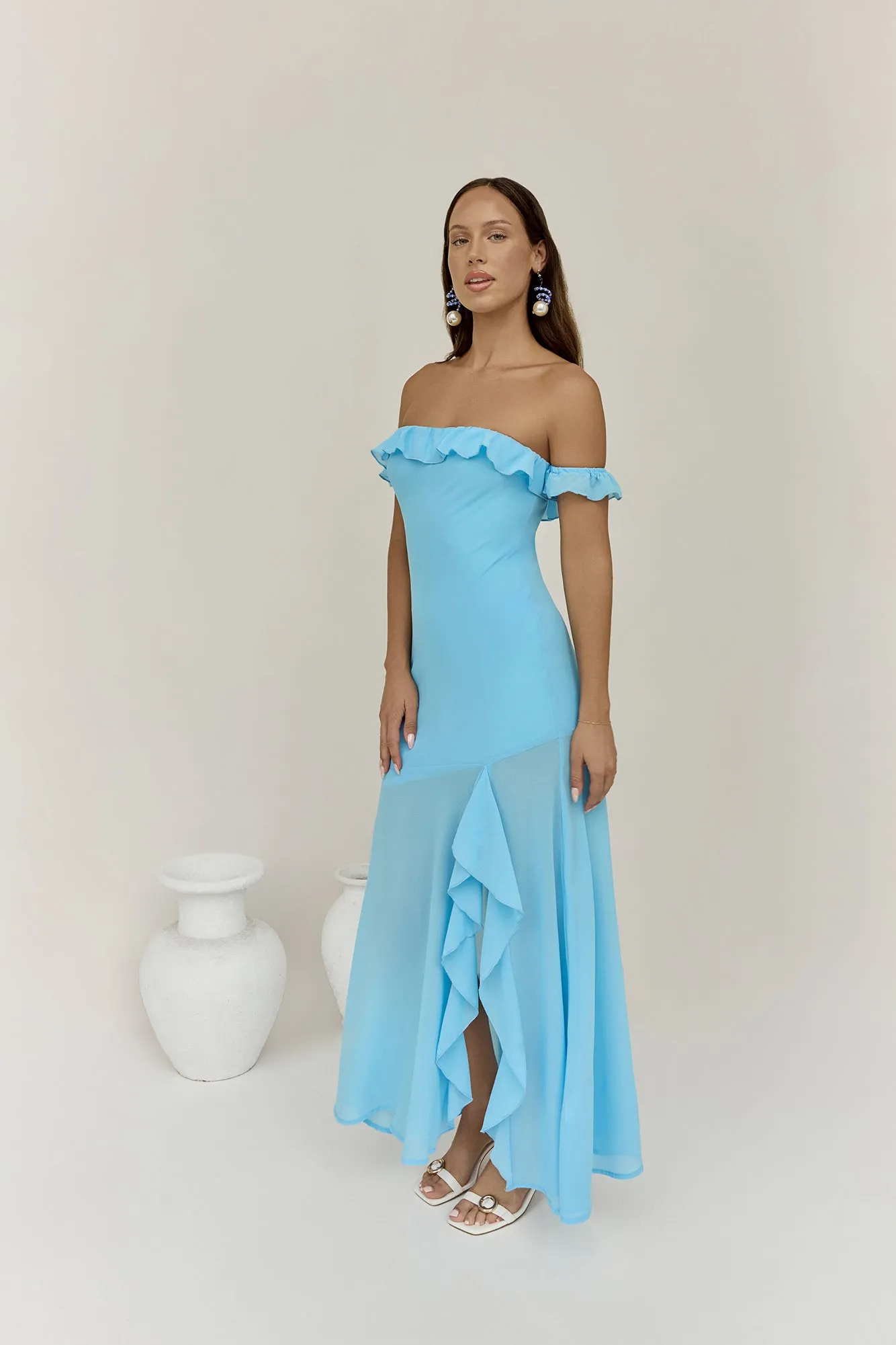 Chasing Waves Maxi Dress Blue sold by Fortunate One product image thumbnail 3