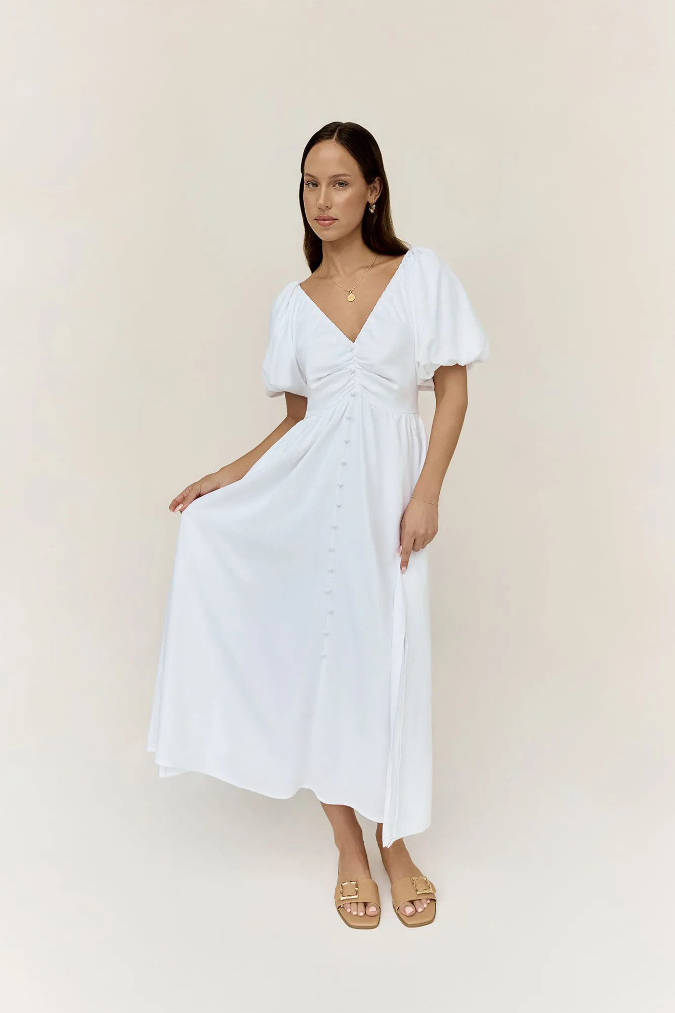 Sunlight Maxi Dress White sold by Fortunate One product image thumbnail 3