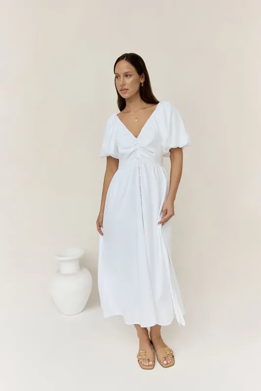 Sunlight Maxi Dress White sold by Fortunate One