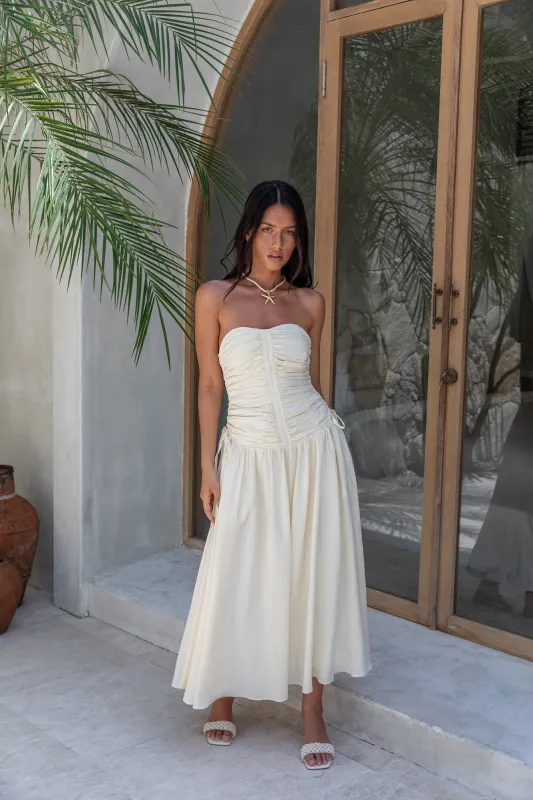 Zori Maxi Dress Cream sold by Fortunate One