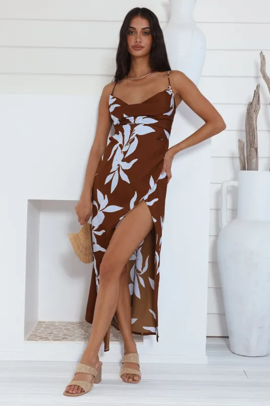 Replay This Look Maxi Dress Brown sold by Fortunate One