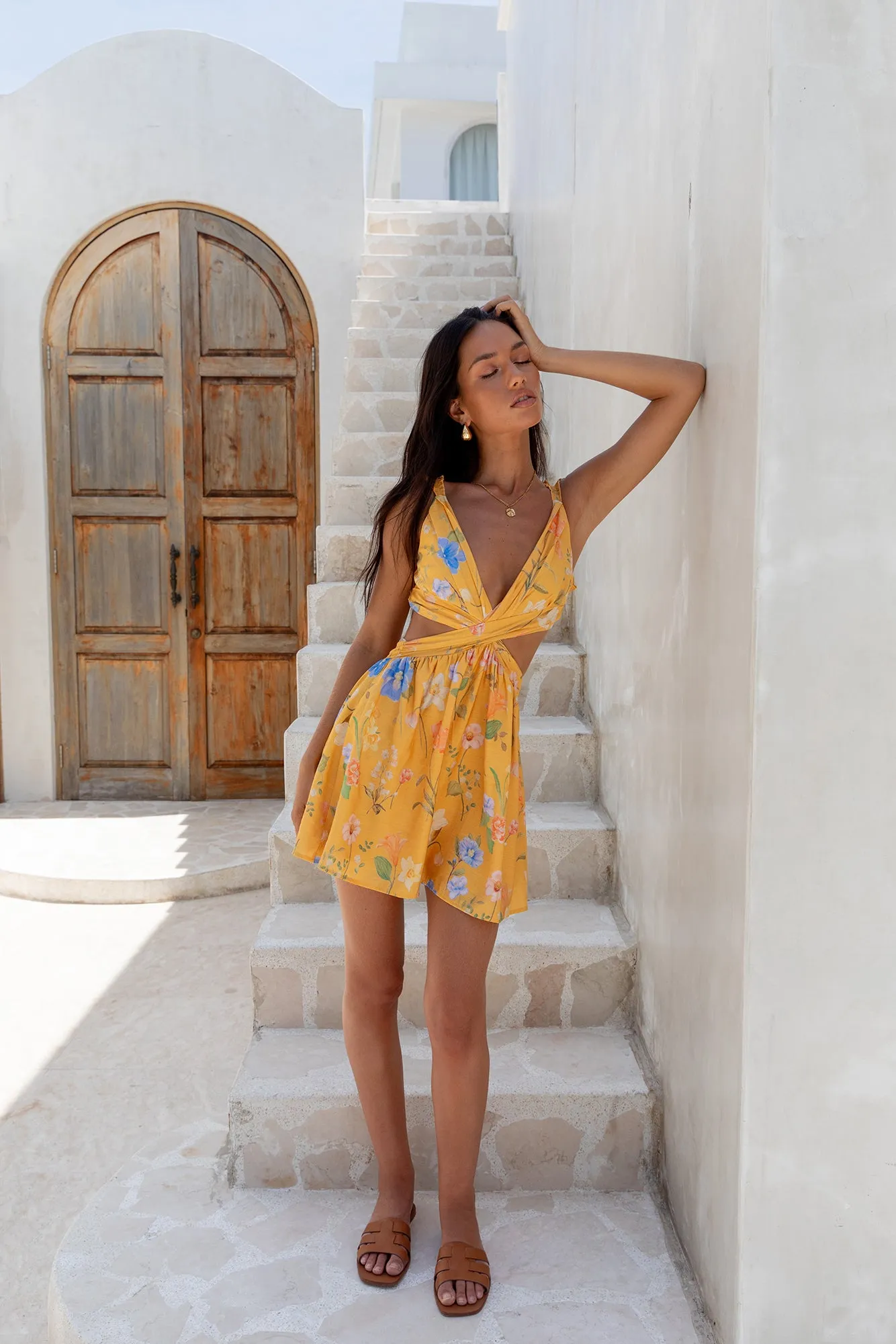 Florence Mini Dress Yellow sold by Fortunate One