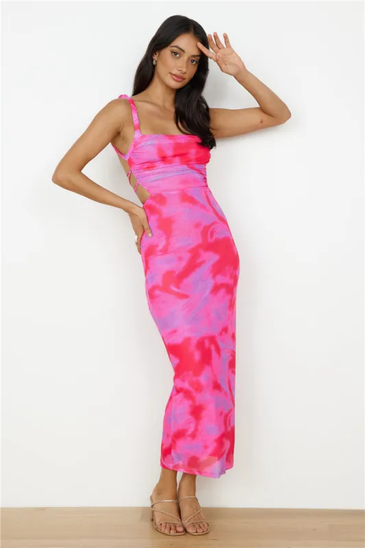 Enchanted Skies Maxi Dress Pink sold by Fortunate One
