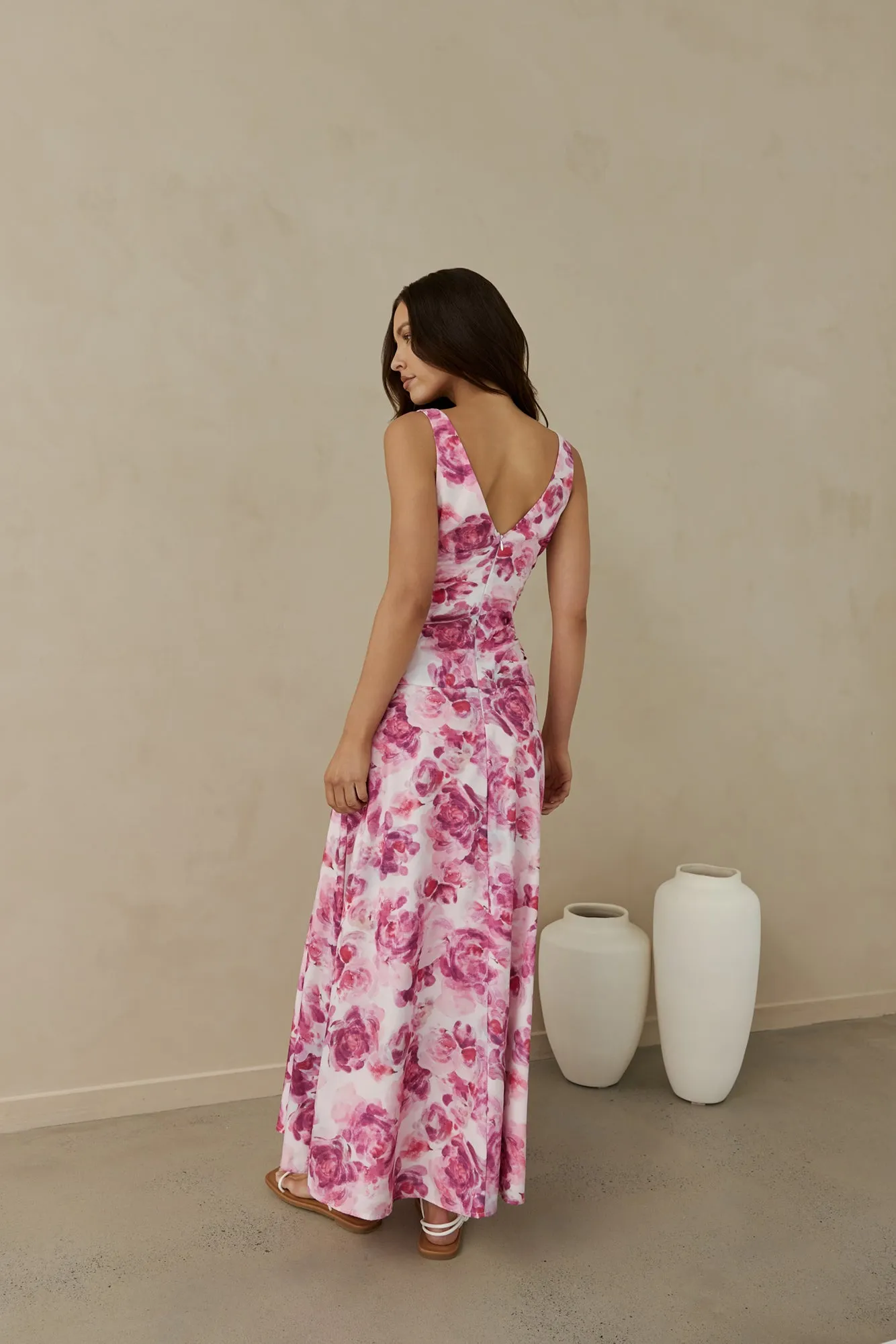 Sunset Palette Maxi Dress Pink sold by Fortunate One product image thumbnail 2