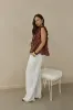 Bellano Vest Top Brown sold by Fortunate One