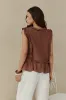 Bellano Vest Top Brown sold by Fortunate One