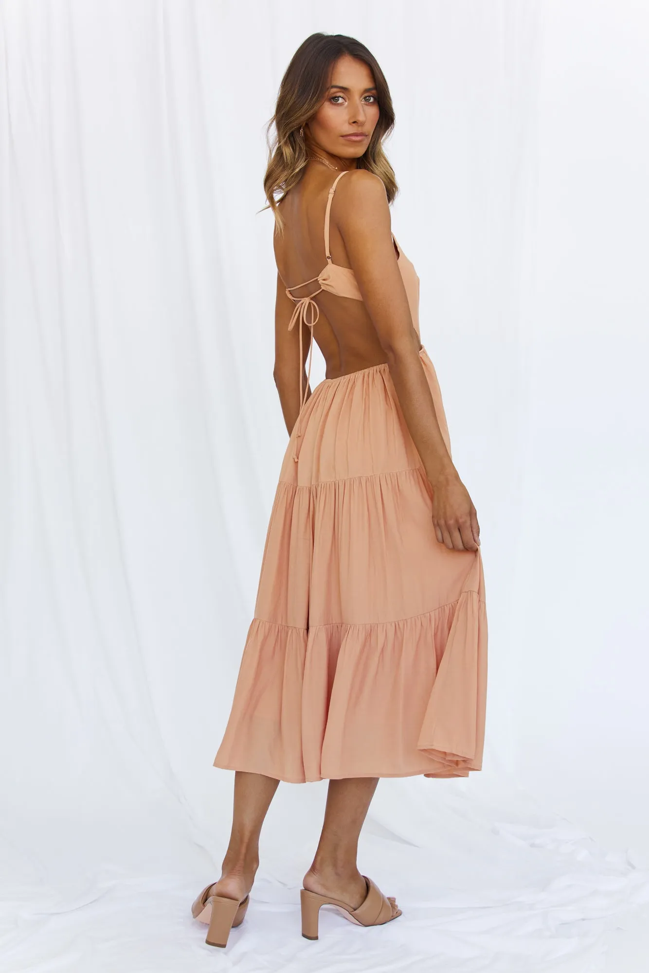 Circling Around Maxi Dress Orange sold by Fortunate One product image thumbnail 4