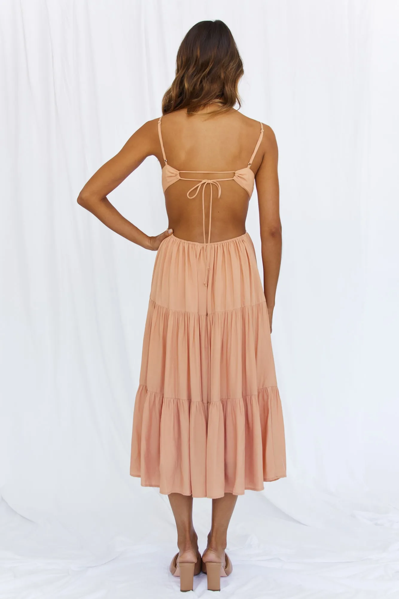 Circling Around Maxi Dress Orange sold by Fortunate One product image thumbnail 5