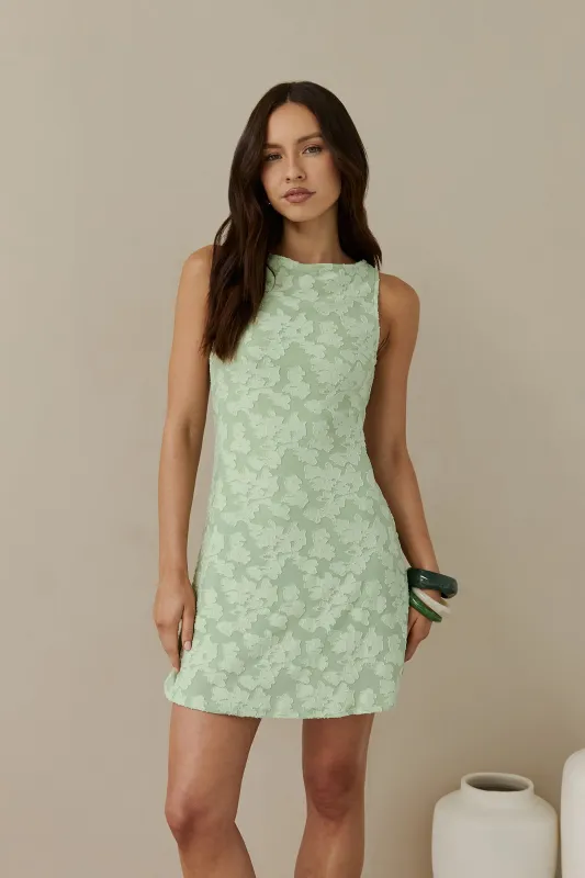 Summer Secrets Mini Dress Green sold by Fortunate One