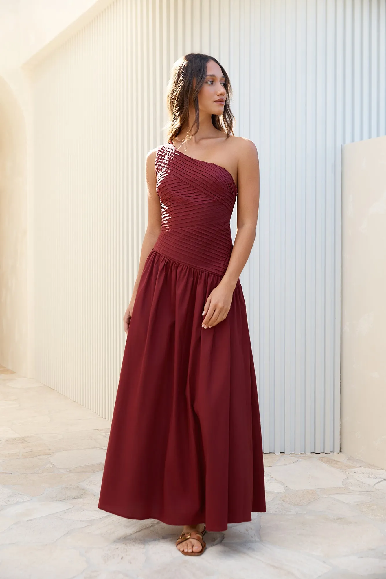 Lexi Love One Shoulder Maxi Dress Red sold by Fortunate One product image thumbnail 4