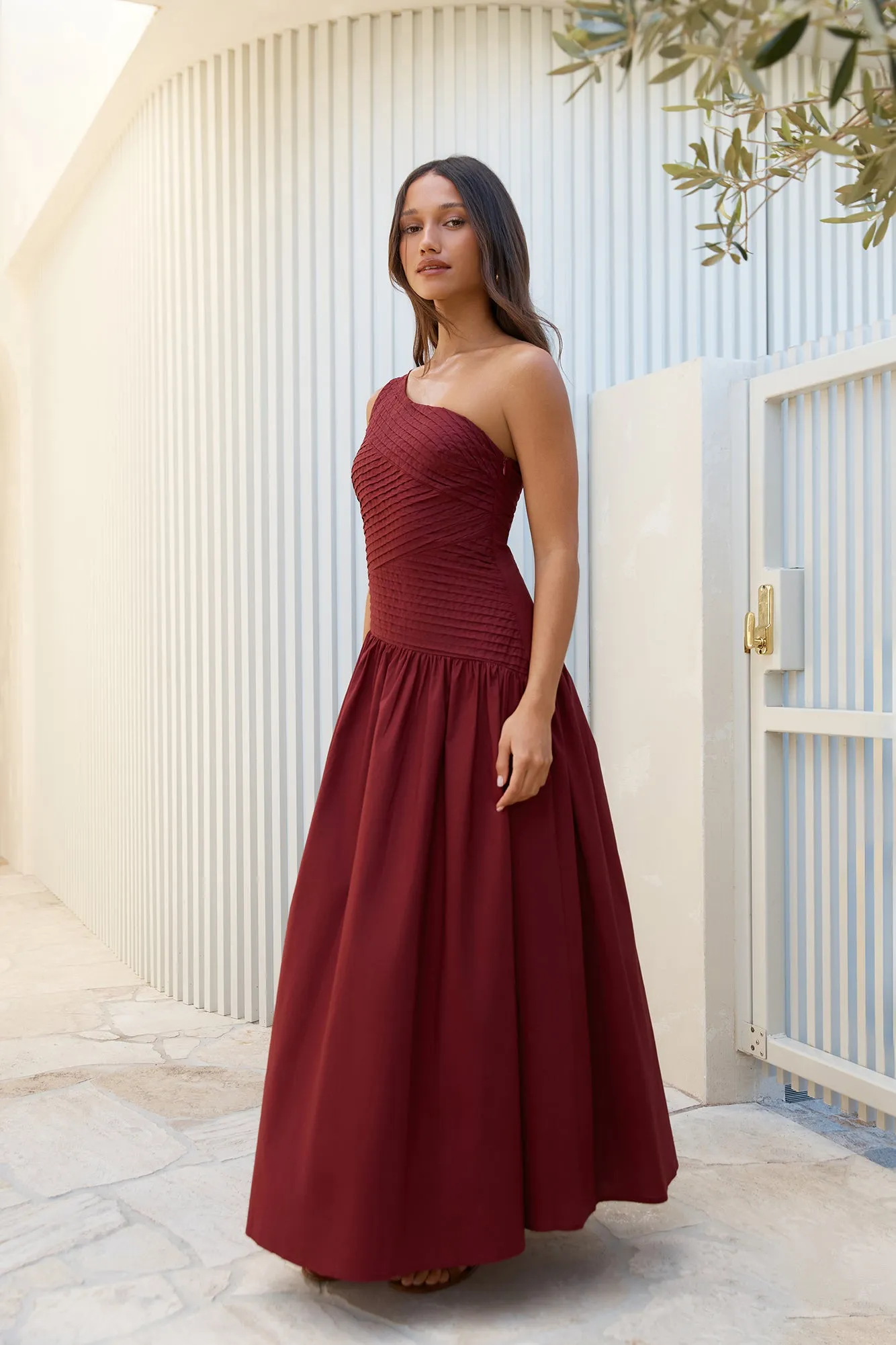 Lexi Love One Shoulder Maxi Dress Red sold by Fortunate One product image thumbnail 5