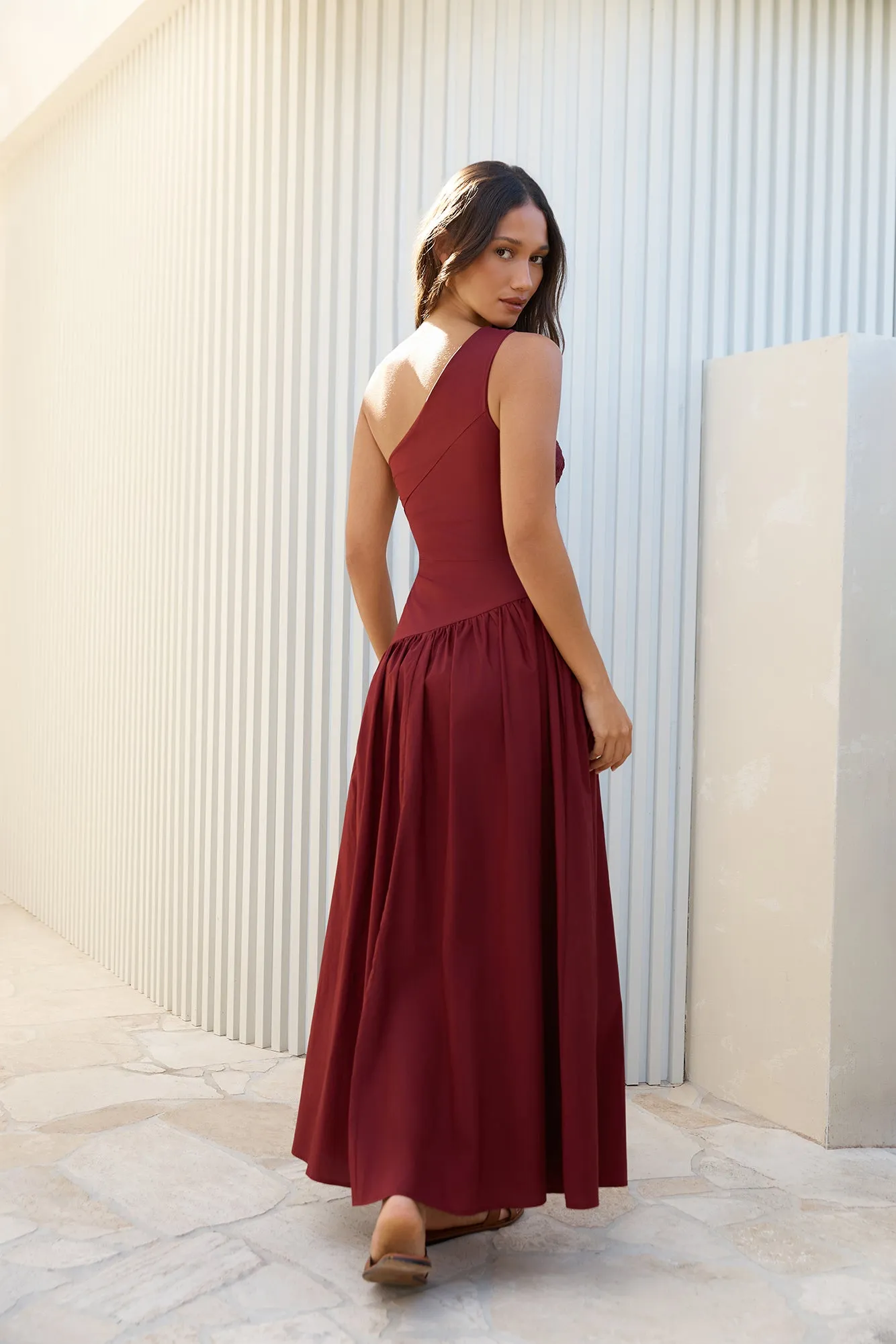 Lexi Love One Shoulder Maxi Dress Red sold by Fortunate One product image thumbnail 2