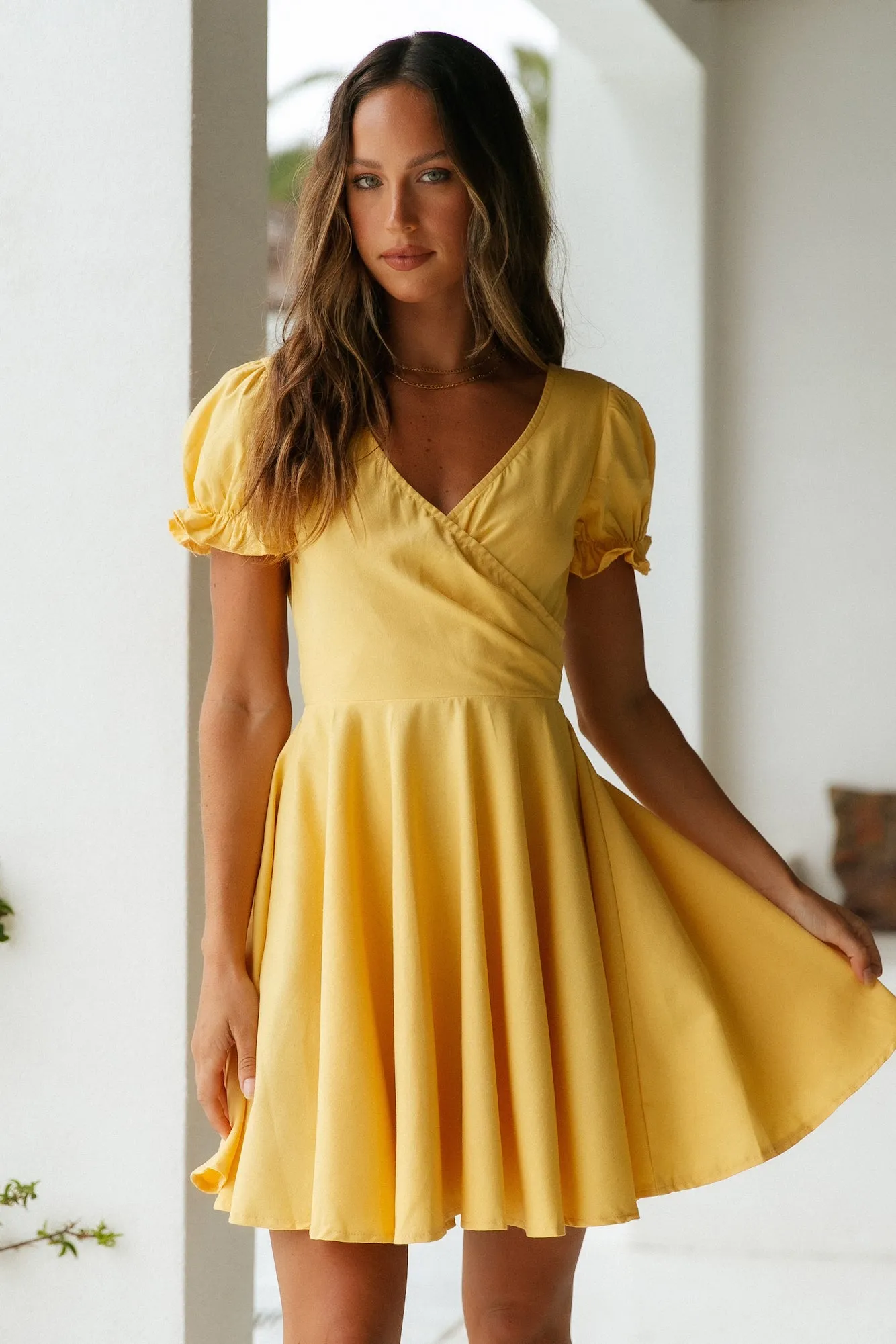Waiting For The Sun Dress Yellow sold by Fortunate One