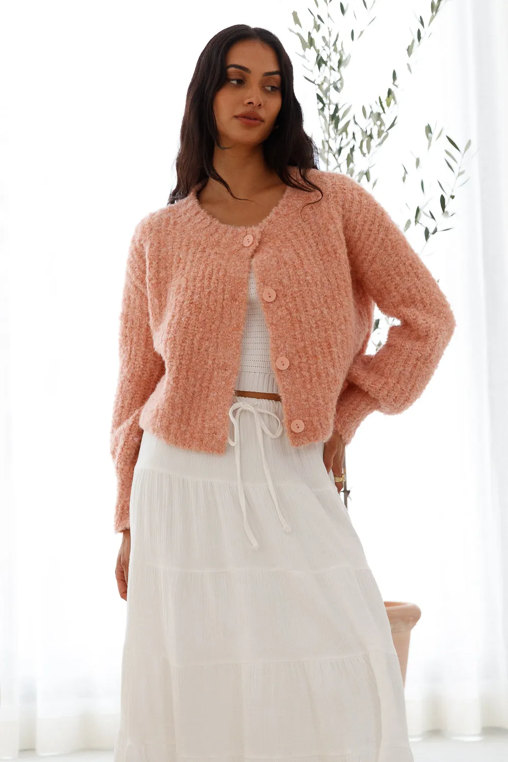 Ice Queen Knit Cardigan Pink sold by Fortunate One