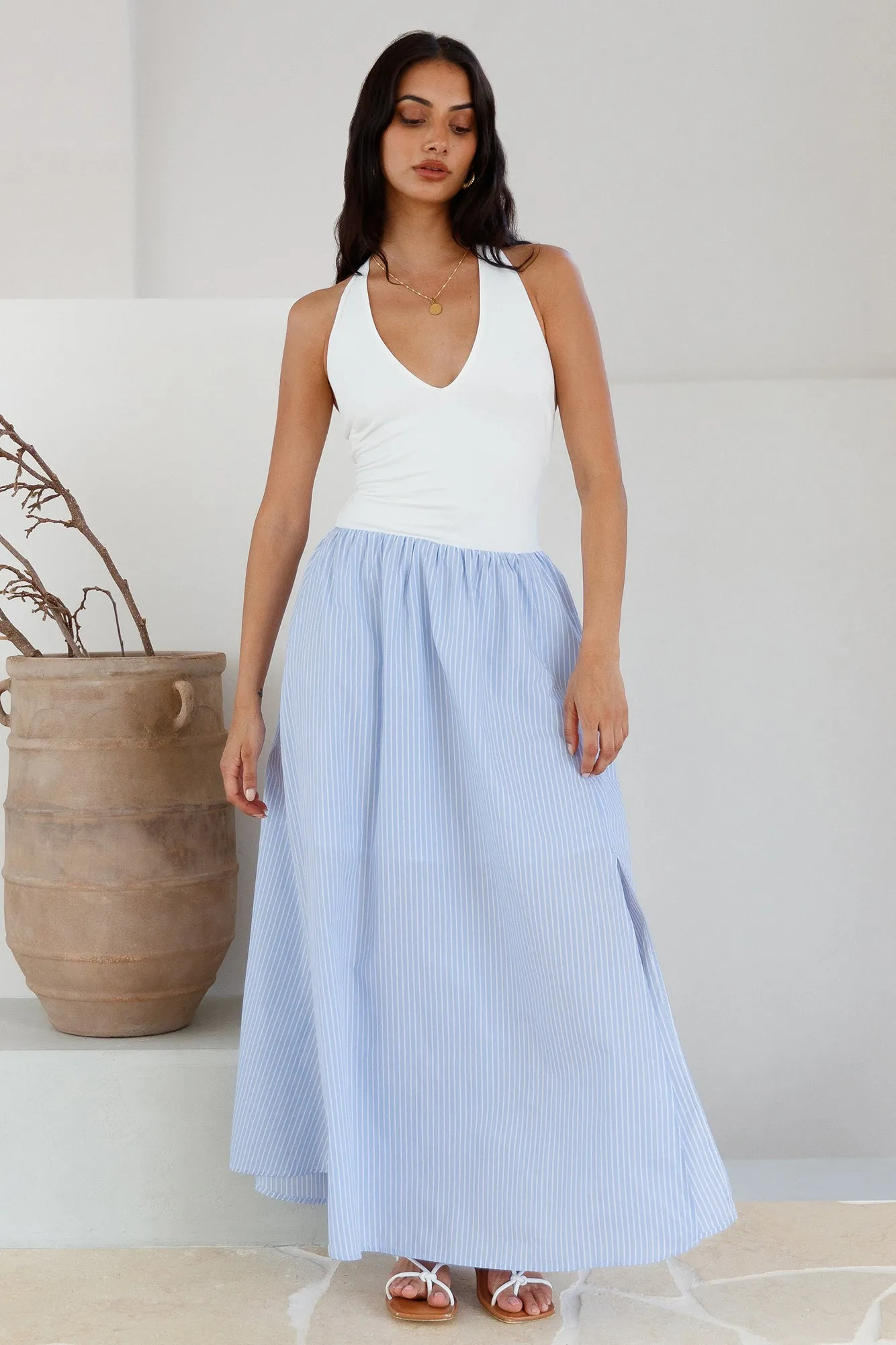 Soft Sail Maxi Dress Blue sold by Fortunate One product image thumbnail 3