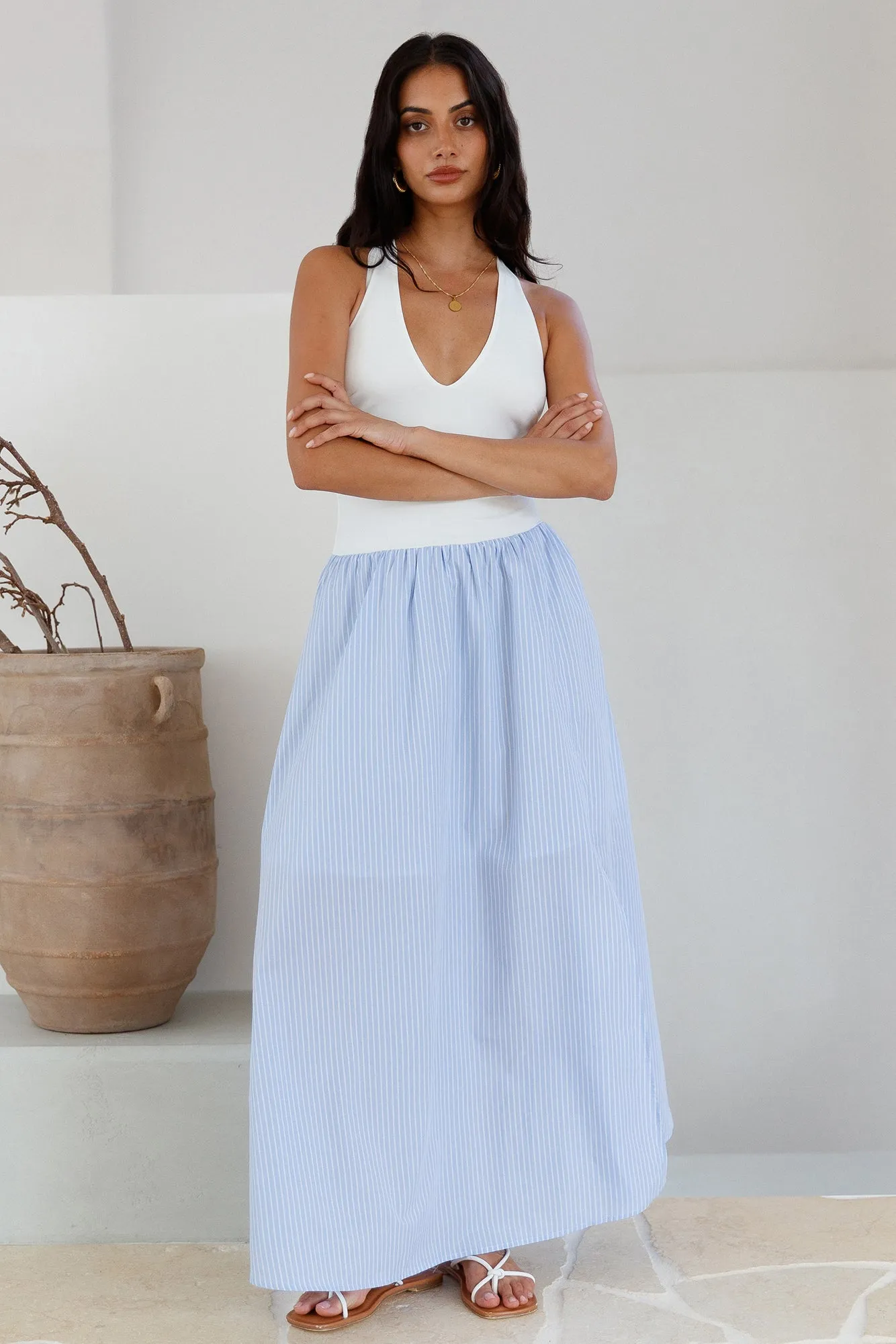Soft Sail Maxi Dress Blue sold by Fortunate One product image thumbnail 2