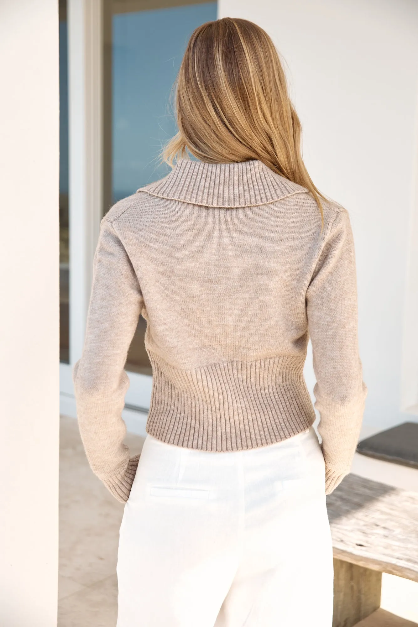 Chai Latte Knit Top Brown sold by Fortunate One product image thumbnail 2