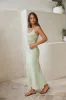 Dreamdays Halter Lace Maxi Dress Sage sold by Fortunate One