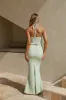 Palm Tree Paradise Maxi Skirt Green sold by Fortunate One