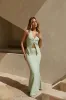 Palm Tree Paradise Maxi Skirt Green sold by Fortunate One
