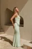 Palm Tree Paradise Maxi Skirt Green sold by Fortunate One
