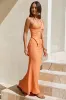 Palm Tree Paradise Maxi Skirt Orange sold by Fortunate One