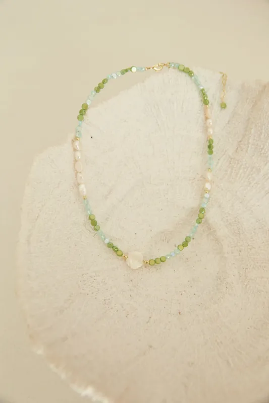 Water Splash Necklace Green sold by Fortunate One