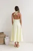 Sands Of Splendor Halter Maxi Dress Lemon sold by Fortunate One