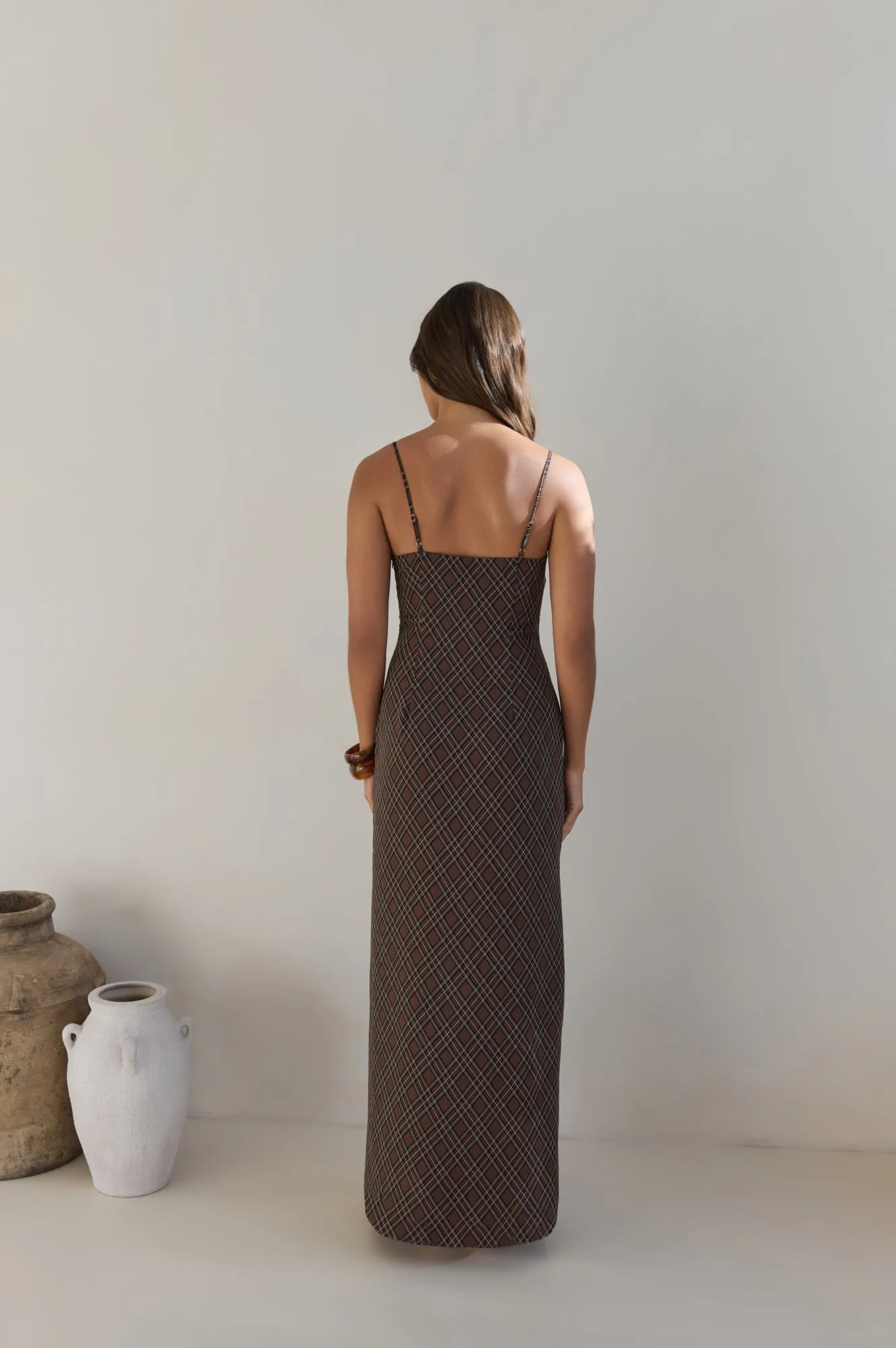 Riviera Nights Maxi Dress Chocolate sold by Fortunate One product image thumbnail 2