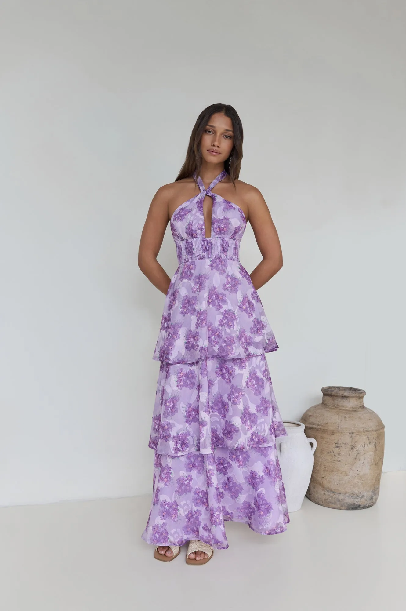 Lover And Dreamer Halter Maxi Dress Lilac sold by Fortunate One product image thumbnail 3