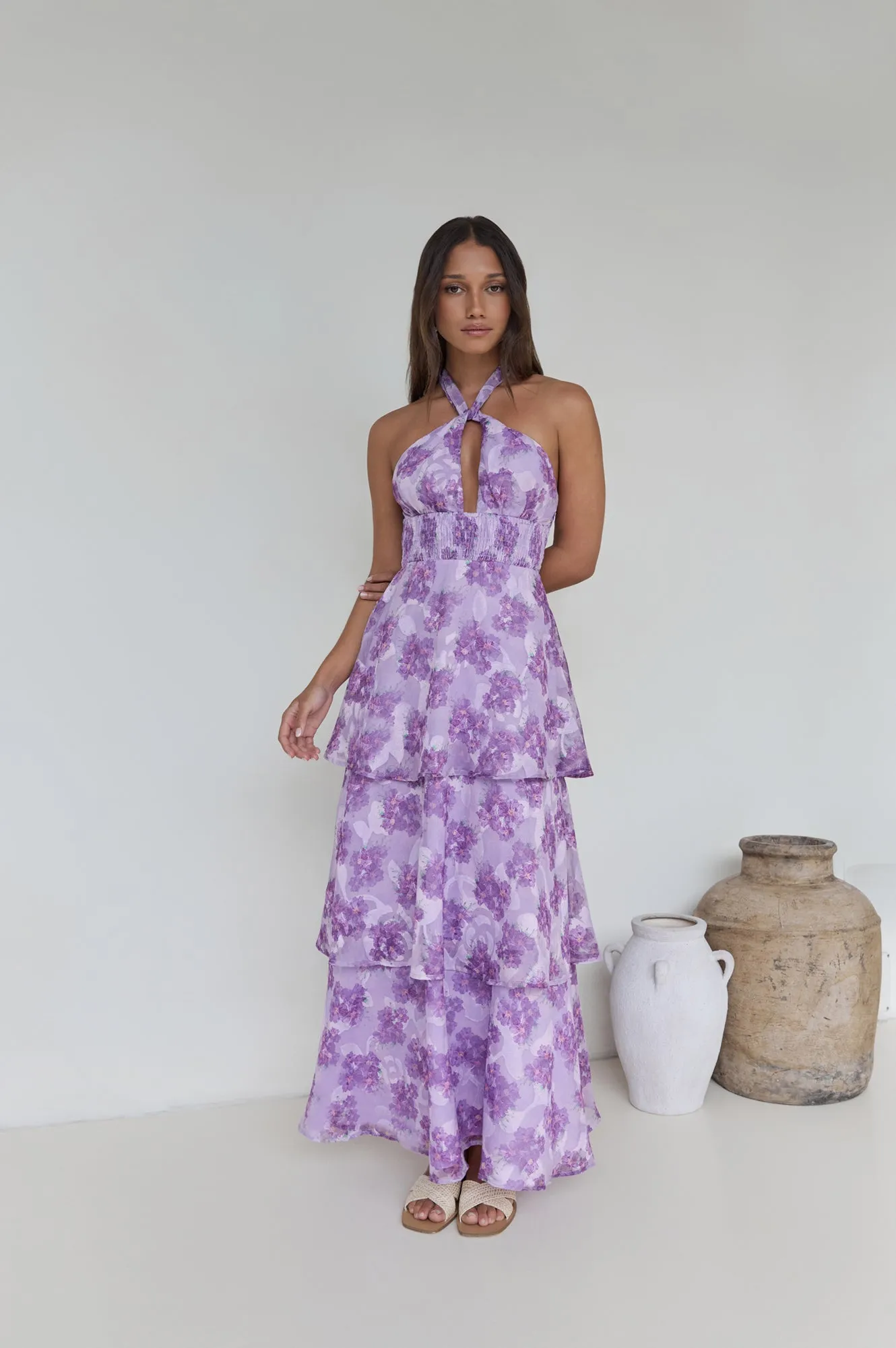 Lover And Dreamer Halter Maxi Dress Lilac sold by Fortunate One