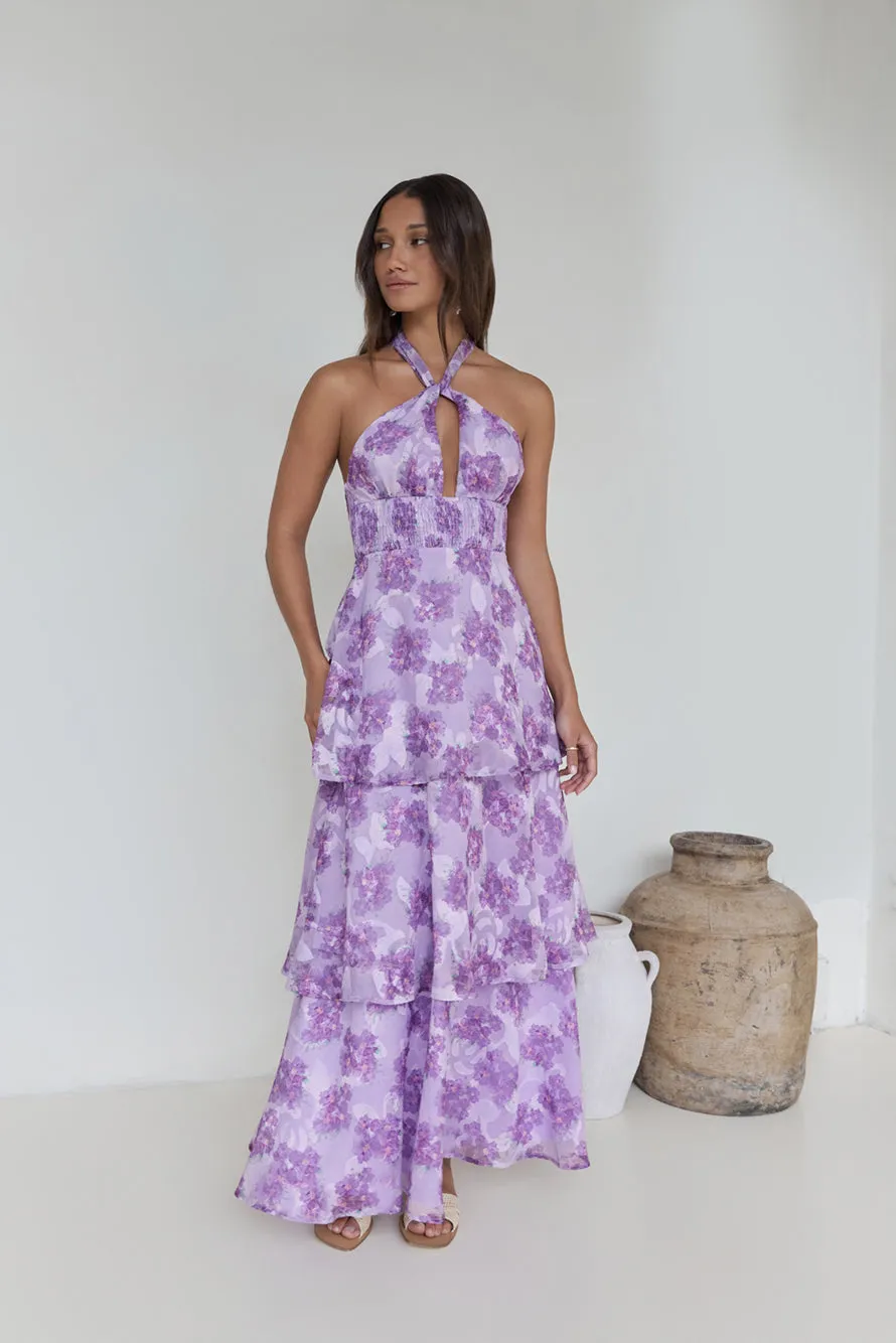 Lover And Dreamer Halter Maxi Dress Lilac sold by Fortunate One product image thumbnail 4