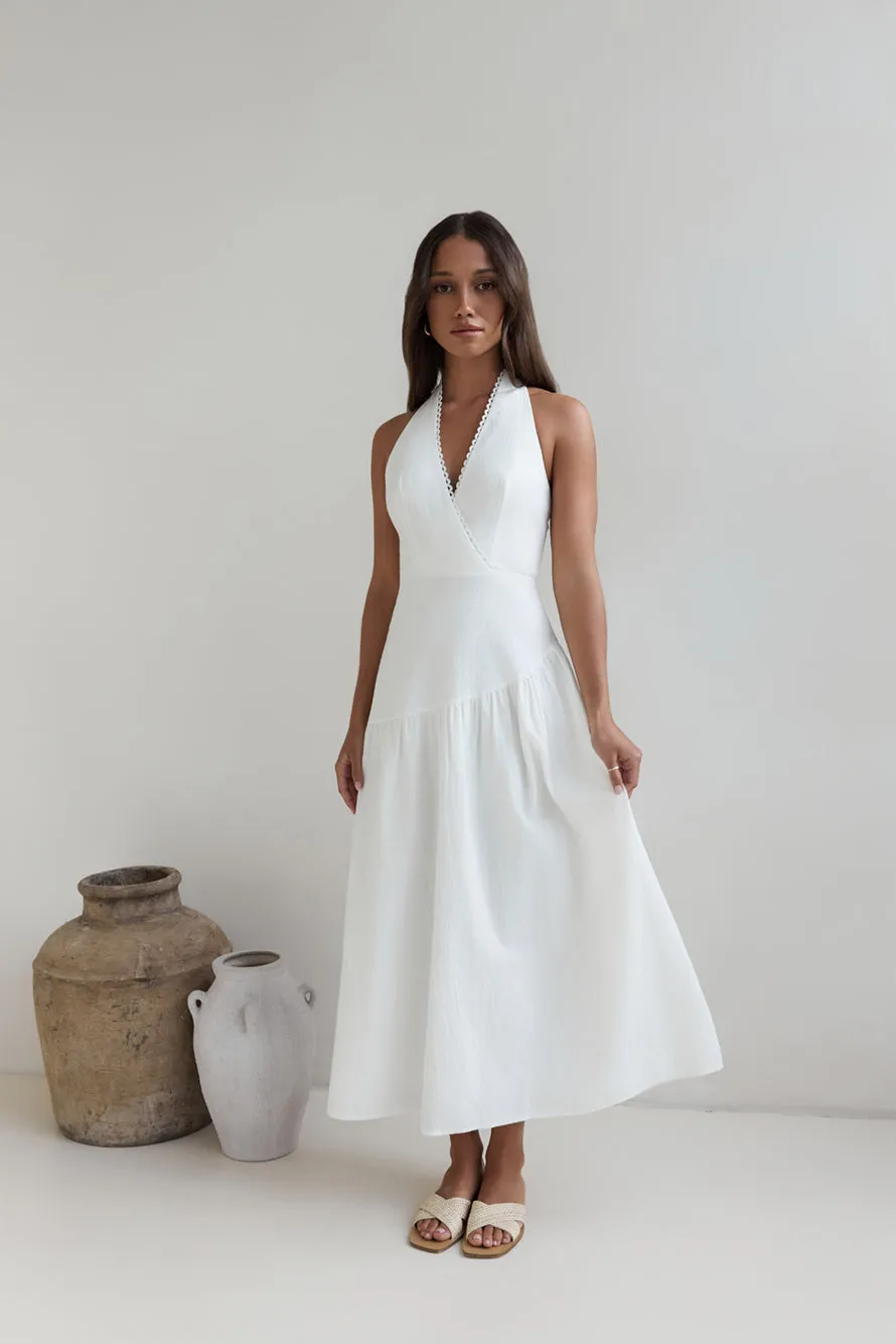 Angelic Song Halter Maxi Dress White sold by Fortunate One product image thumbnail 3