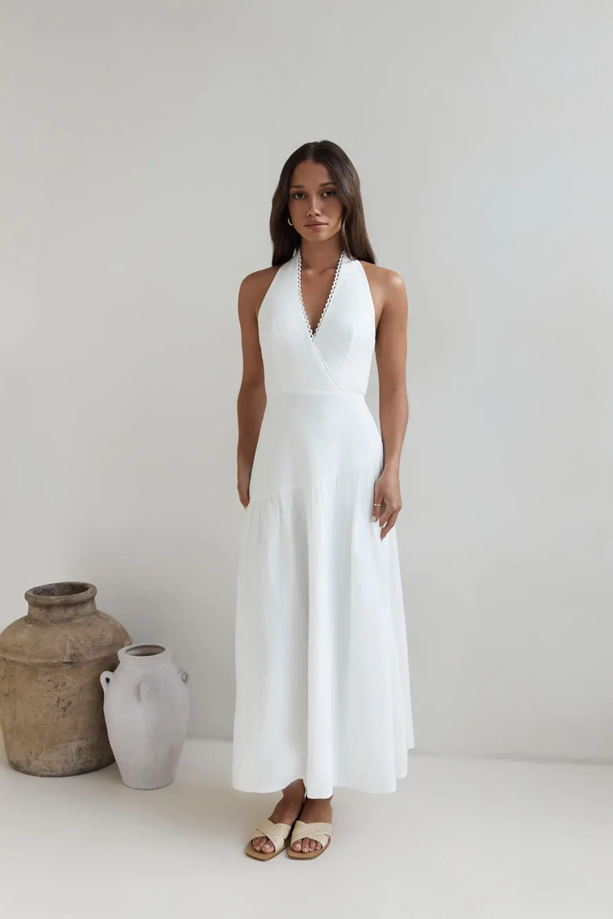 Angelic Song Halter Maxi Dress White sold by Fortunate One product image thumbnail 4