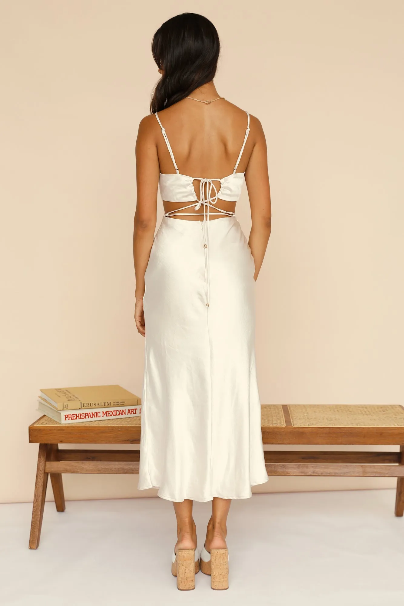 Waiting For You Maxi Dress Champagne sold by Fortunate One product image thumbnail 4