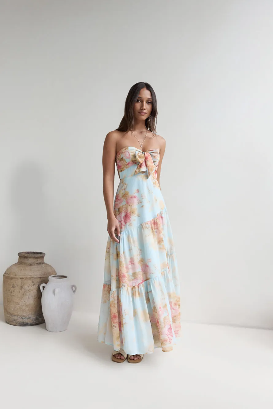 Beyond The Glow Strapless Maxi Dress Print sold by Fortunate One product image thumbnail 3
