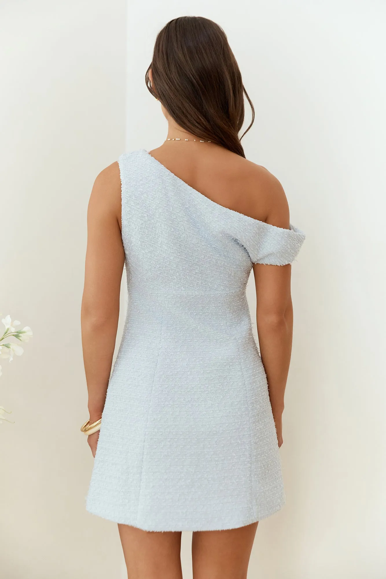 Dreaming Days Off Shoulder Mini Dress Blue sold by Fortunate One product image thumbnail 2