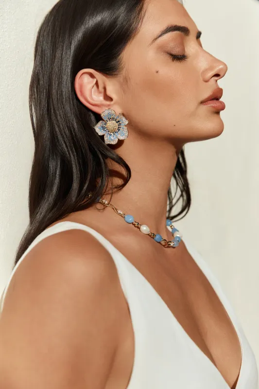 18k Gold Plated Blossom Days Earrings Gold sold by Fortunate One
