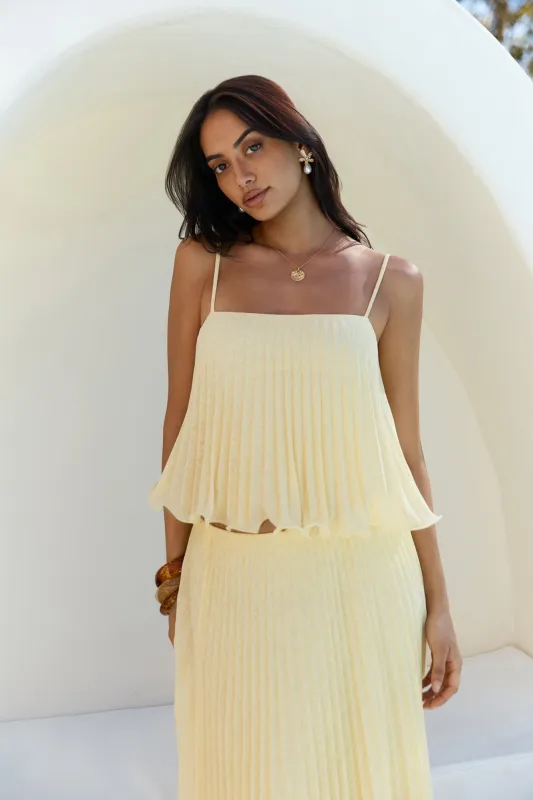 Basking Sunshine Crop Top Yellow sold by Fortunate One