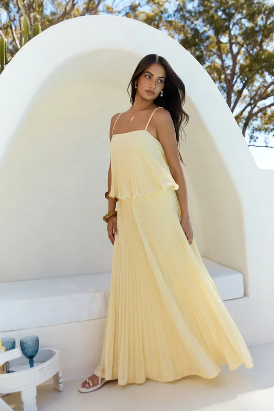Basking Sunshine Maxi Skirt Yellow sold by Fortunate One